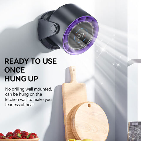Tragbarer Sommer-Ventilator mit Luftkühlung, 4000mAh Akku, Wandmontage, Mini-Tischventilator, ultradünn für Büro - Sommer-Sonderangebot