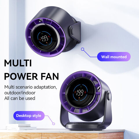Tragbarer Sommer-Ventilator mit Luftkühlung, 4000mAh Akku, Wandmontage, Mini-Tischventilator, ultradünn für Büro - Sommer-Sonderangebot