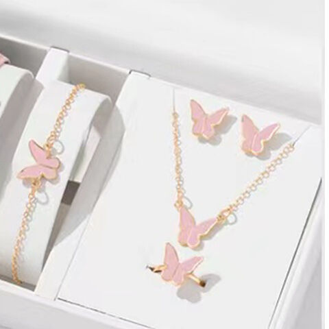 Conjunto de colar banhado a ouro da moda para mulheres, joias por atacado