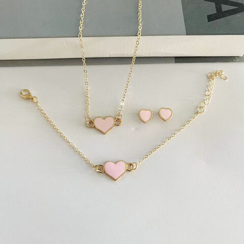 Conjunto de colar banhado a ouro da moda para mulheres, joias por atacado