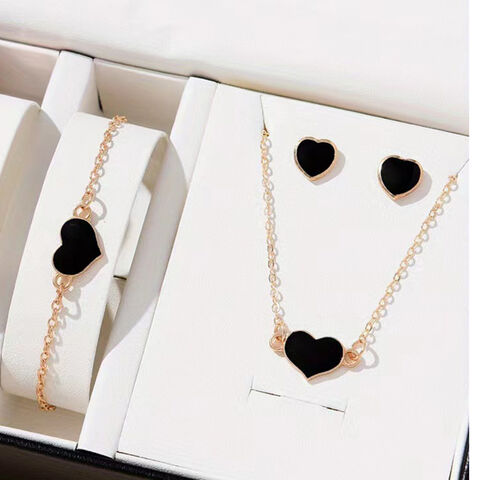 Conjunto de colar banhado a ouro da moda para mulheres, joias por atacado