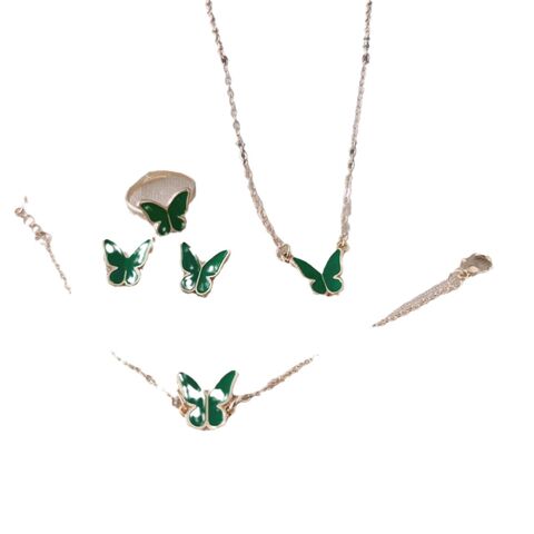 Conjunto de colar banhado a ouro da moda para mulheres, joias por atacado