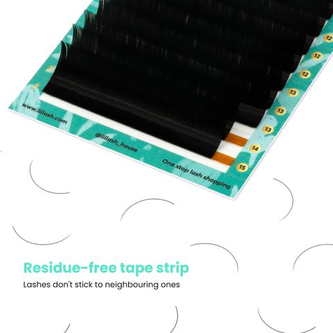 Cils en soie premium en gros avec boîtes, extensions de cils individuelles, cils noirs mats, plateau de longueur mixte super doux, OEM