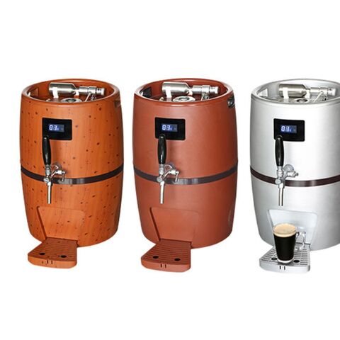 Dispensador de Cerveza Kegerator Portátil com Compressor, Formato de Barril de Cerveza de 10L