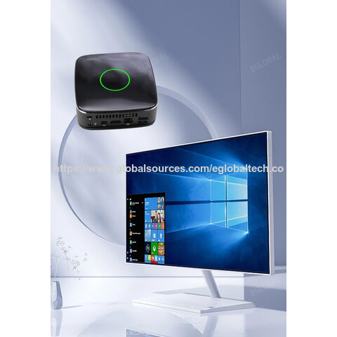 Mini PC Gamer Ultraportátil Core i3-6100u com Ventoinha, 32GB RAM, Carregamento Sem Fio, Branco/Preto para Escritório, Casa e Negócios