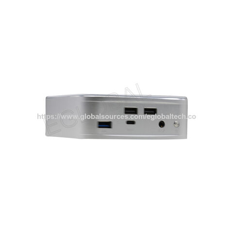 Mini PC Gamer Ultraportátil Core i3-6100u com Ventoinha, 32GB RAM, Carregamento Sem Fio, Branco/Preto para Escritório, Casa e Negócios