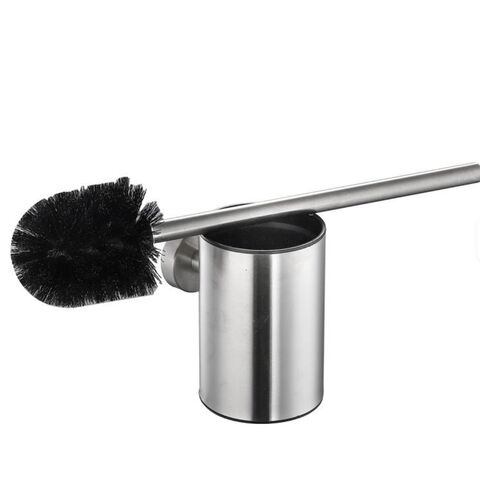 Toilet brush holders Modern Commercial Hotel Bathrooms Stainless Steel No-Drill Toilet Brush Holder Storage Rack Floor-Standing wi