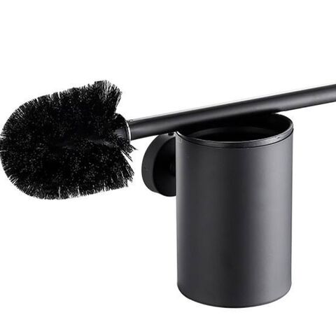 Toilet brush holders Modern Commercial Hotel Bathrooms Stainless Steel No-Drill Toilet Brush Holder Storage Rack Floor-Standing wi