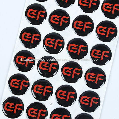 Stiker epoksi custom bentuk hati bulat untuk hadiah acara promosi