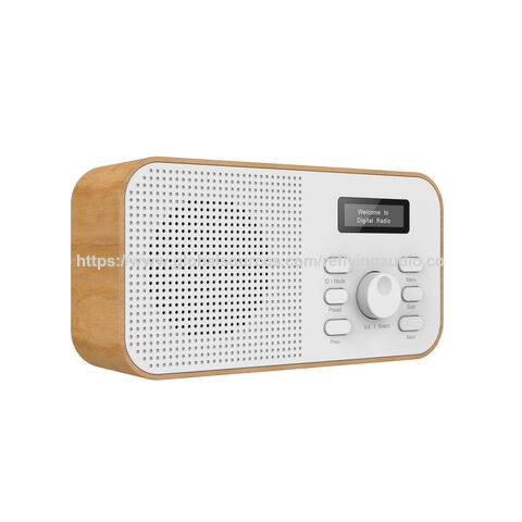 Rádio DAB+/FM Multifuncional de Venda Quente no Atacado com Soquete para Fone de Ouvido de 3.5mm, Rádio DAB com Alarme Duplo e Bateria