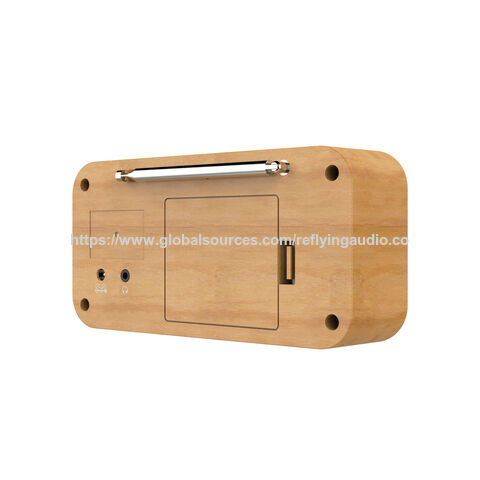 Rádio DAB+/FM Multifuncional de Venda Quente no Atacado com Soquete para Fone de Ouvido de 3.5mm, Rádio DAB com Alarme Duplo e Bateria