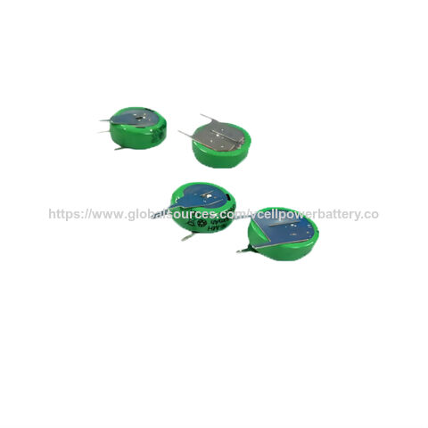 Bateria tipo botão recarregável NiMH VCELL/OEM de 1,2 V 80 mAh com excelente desempenho em alta temperatura para aplicações de iluminação