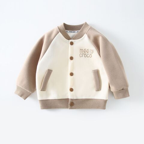 Manteau Épais Personnalisé pour Enfants Automne Hiver Nouvelle Uniforme de Baseball Garçons Veste Varsity Bébé Enfants Tout-Petit Plus Veste Bomber Garçon Tout-Petit