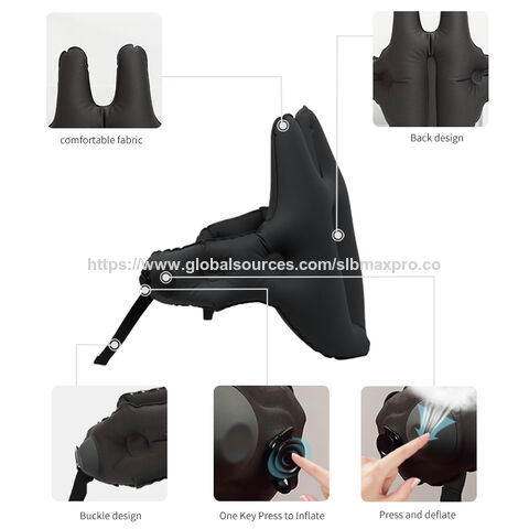 Cojín Lumbar Inflable OEM ODM con Bomba Integrada - Núcleo de Espuma Viscoelástica de Alta Densidad, Funda Lavable, Ideal para Gaming y Viajes