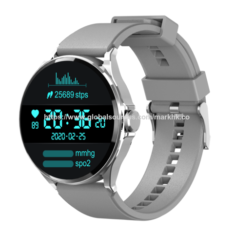 Smartwatch con pantalla circular IPS de 1.32" para teléfonos Android, carga magnética de 280mAh, monitor de frecuencia cardíaca y presión arterial.