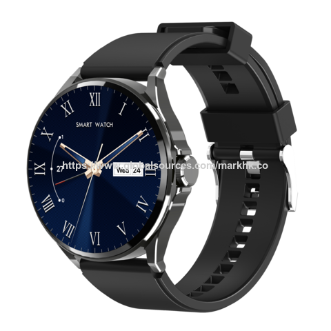 Smartwatch con pantalla circular IPS de 1.32" para teléfonos Android, carga magnética de 280mAh, monitor de frecuencia cardíaca y presión arterial.