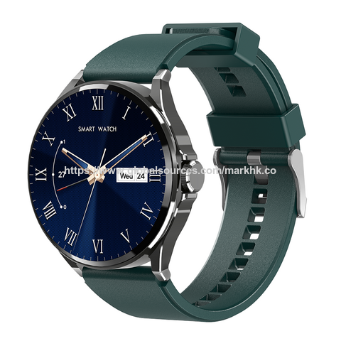Smartwatch con pantalla circular IPS de 1.32" para teléfonos Android, carga magnética de 280mAh, monitor de frecuencia cardíaca y presión arterial.