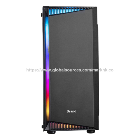 GAMING COMPUTER CASE, Gaming PC Chassis with Fans RGB, Computer Tower Case Airflow 3.0 USB,Tempered Glass Panel Control Remote.