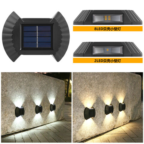 Applique murale LED étanche [Couleur de la lumière] - Éclairage de jardin extérieur IP44 - Autonomie de 12 heures - Pour patio/clôture/chemin (Modèle
