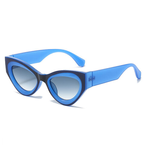 Modische Cat-Eye-Sonnenbrille mit Farbblockdesign, vielseitig einsetzbar für Damen und Herren - Neuheit