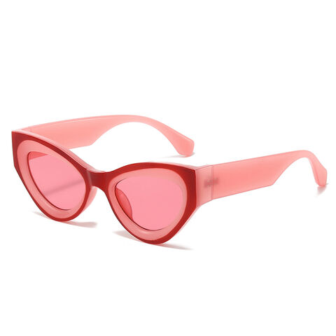 Modische Cat-Eye-Sonnenbrille mit Farbblockdesign, vielseitig einsetzbar für Damen und Herren - Neuheit