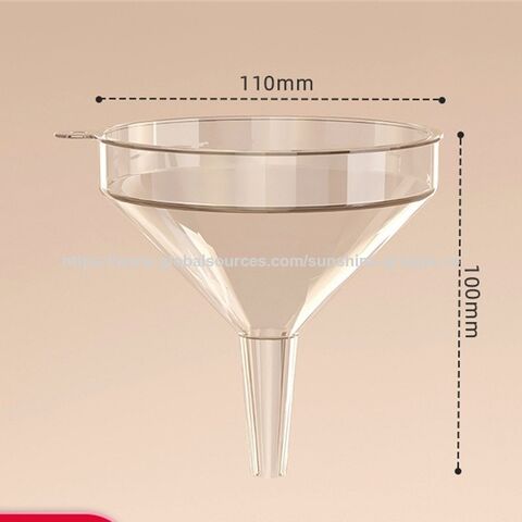 Funil transparente de qualidade alimentar para cozinha doméstica, dispensador de vinho, molho de soja, óleo de cozinha, embalagem de líquidos
