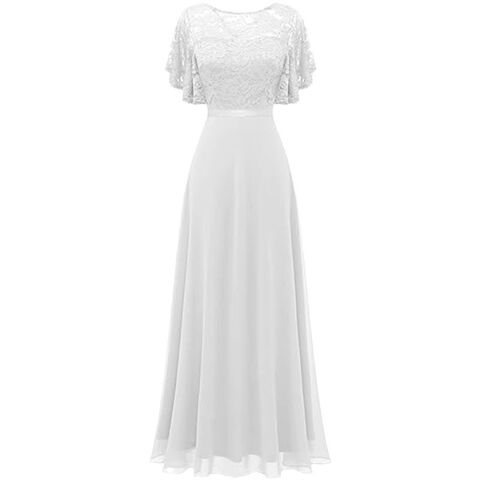 Novo Vestido Maxi de Renda, Vestido Formal Justo para Banquete, Festa, Cocktail