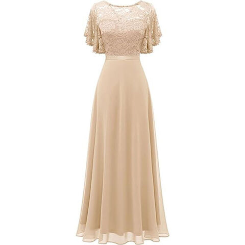 Novo Vestido Maxi de Renda, Vestido Formal Justo para Banquete, Festa, Cocktail