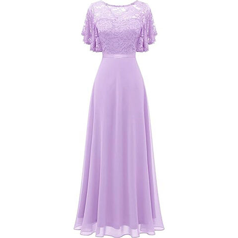 Novo Vestido Maxi de Renda, Vestido Formal Justo para Banquete, Festa, Cocktail