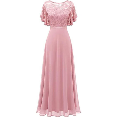 Novo Vestido Maxi de Renda, Vestido Formal Justo para Banquete, Festa, Cocktail