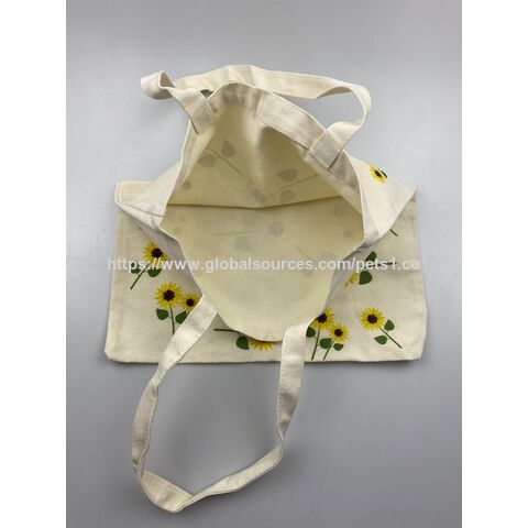 Grand Sac Fourre-Tout Super Résistant en Toile de Coton, Sacs d'Épicerie Réutilisables, Sacs en Tissu pour Femmes et Filles