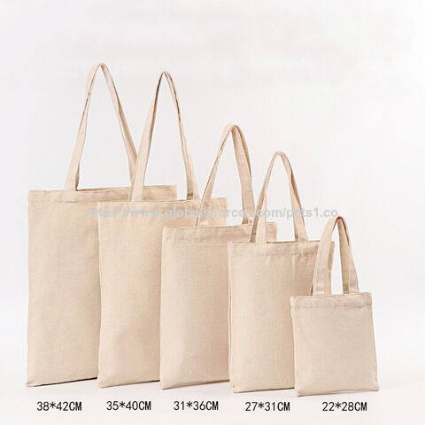 Grand Sac Fourre-Tout Super Résistant en Toile de Coton, Sacs d'Épicerie Réutilisables, Sacs en Tissu pour Femmes et Filles