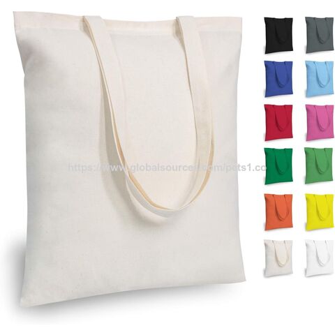 Grand Sac Fourre-Tout Super Résistant en Toile de Coton, Sacs d'Épicerie Réutilisables, Sacs en Tissu pour Femmes et Filles