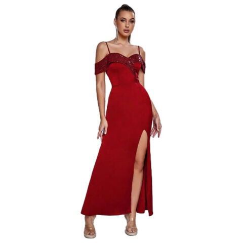 Vestido de Dama de Honra Confortável e Respirável, Vestido de Banquete de Noite, Silhueta Fluida, Vestido de Convidada de Casamento