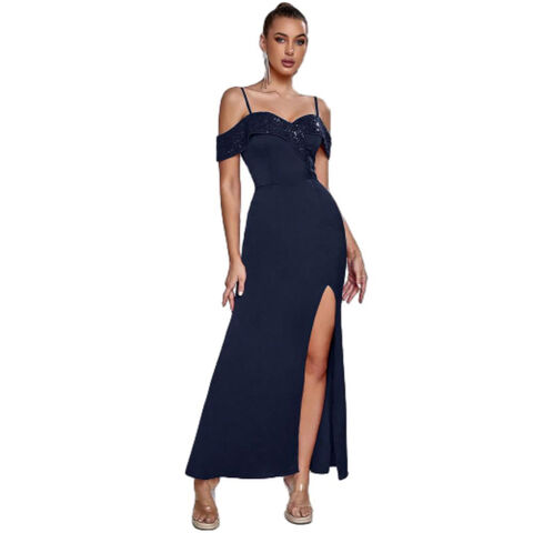 Vestido de Dama de Honra Confortável e Respirável, Vestido de Banquete de Noite, Silhueta Fluida, Vestido de Convidada de Casamento