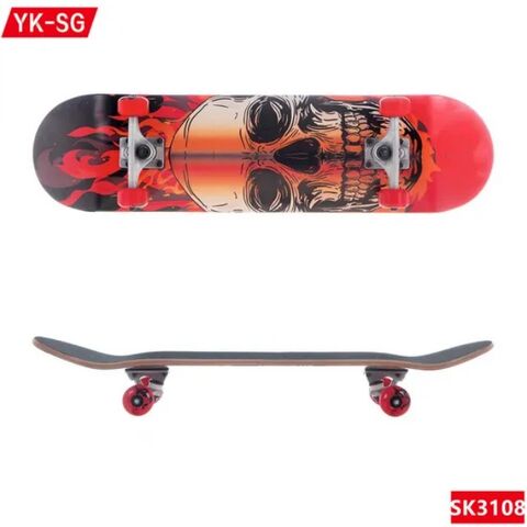 Skateboard Lengkap PRO 31 Inci, Deck Skateboard Kayu Maple 7 Lapis untuk Olahraga Ekstrim dan Aktivitas Luar Ruangan