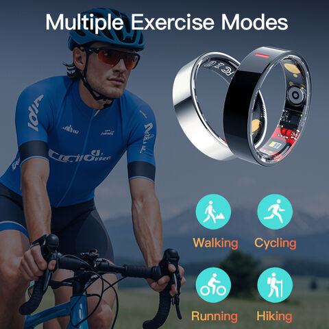 Coffrets cadeaux Navigation GPS via APP NYJ07 5ATM Bague intelligente étanche Modes sportifs multiples HRV montre mince