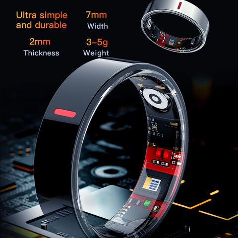 Coffrets cadeaux Navigation GPS via APP NYJ07 5ATM Bague intelligente étanche Modes sportifs multiples HRV montre mince