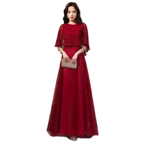 Vestido de Madrinha de Casamento de Luxo Confortável, Comprimento Midi, Vestido de Convidada para Recepção