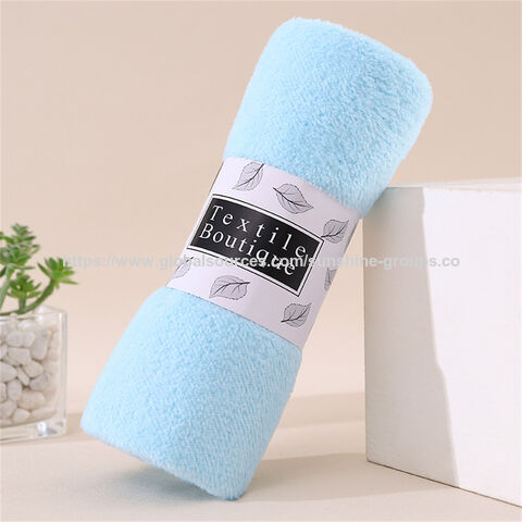 Toalha de lã de coral de alta densidade, produção no atacado, absorvente de água, sem fiapos, corte de lã, embalagem de faixa, toalha de presente