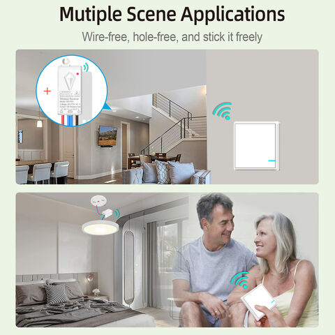 Interrupteur d'éclairage sans fil marche/arrêt étanche IP66 Éclairage Hôtel Kit d'interrupteur d'éclairage sans fil à économie d'énergie