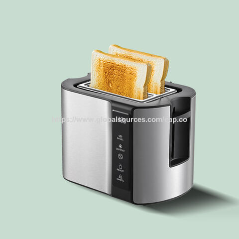 Torradeira Automática Digital de 2 Fatias com Ecrã Tátil, 800W, Configurações Variáveis e Ranhuras Largas para Bagels - Torradeira de Pequeno-Almoço de Alta Qualidade