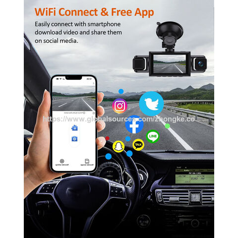 Dashcam económica de 4 canales con grabación, soporte OEM/ODM, precio competitivo, sensor G, grabación en bucle continuo, compatible con WIFI