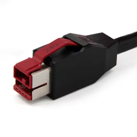 Kundenspezifische wasserdichte Kabelkonfektion mit USB 24V Stromversorgung, Stecker Buchse Verlängerungskabel für Drucker
