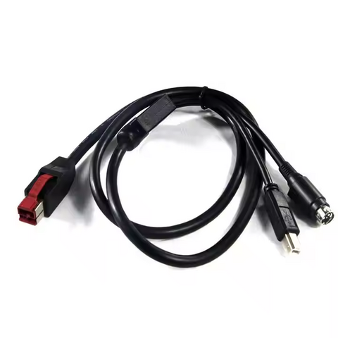 Kundenspezifische wasserdichte Kabelkonfektion mit USB 24V Stromversorgung, Stecker Buchse Verlängerungskabel für Drucker