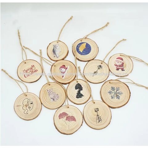 Llaveros de madera personalizados DIY con logo impreso, llavero de madera con logo de 0.5cm, 100% madera