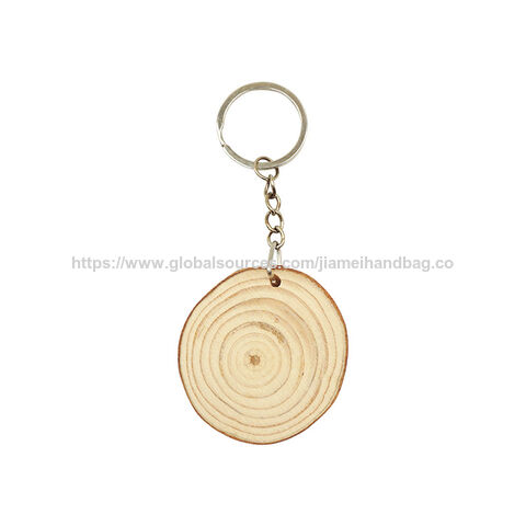 Llaveros de madera personalizados DIY con logo impreso, llavero de madera con logo de 0.5cm, 100% madera
