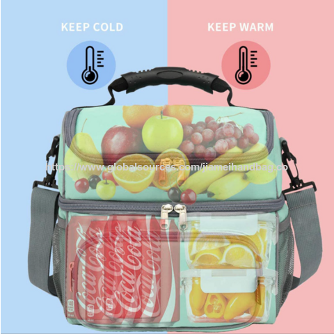 Bolsas isotérmicas de alta calidad para alimentos, reutilizables, con cremallera y aislamiento térmico para el almuerzo. Mantiene la comida caliente durante 8 horas, ideal para exteriores.