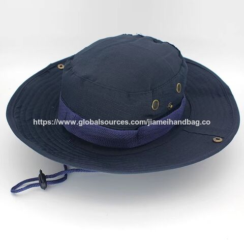 Chapeau de Soleil Pliable d'Extérieur Personnalisé Pêcheur Femmes Hommes Cowboy Large Bord Randonnée Safari Été Unisexe Chapeaux de Seau en Gros