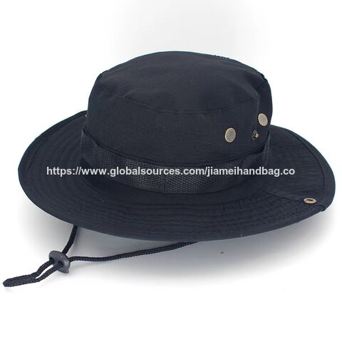 Chapeau de Soleil Pliable d'Extérieur Personnalisé Pêcheur Femmes Hommes Cowboy Large Bord Randonnée Safari Été Unisexe Chapeaux de Seau en Gros